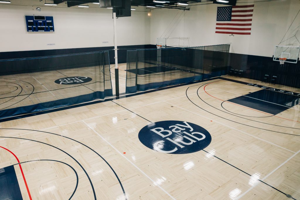 Indoor basketball courts.