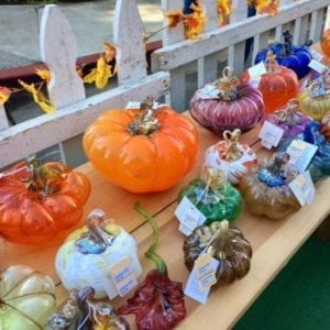 glass pumpkins at Danville's Fall Fest